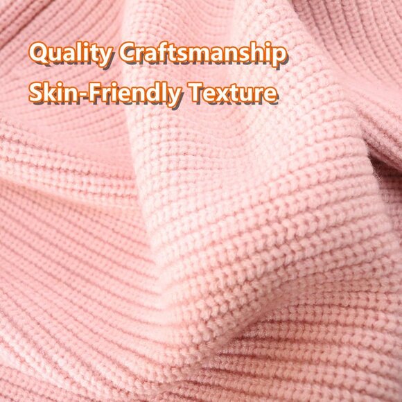 Women Winter Hats Winter Face Mask Ski Mask Warm Face Cover Neck Warmer Pink - Picture 4 of 6